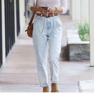 One Teaspoon Streetwalkers High Waist Straight Leg Trouser Denim Jeans - Kansas